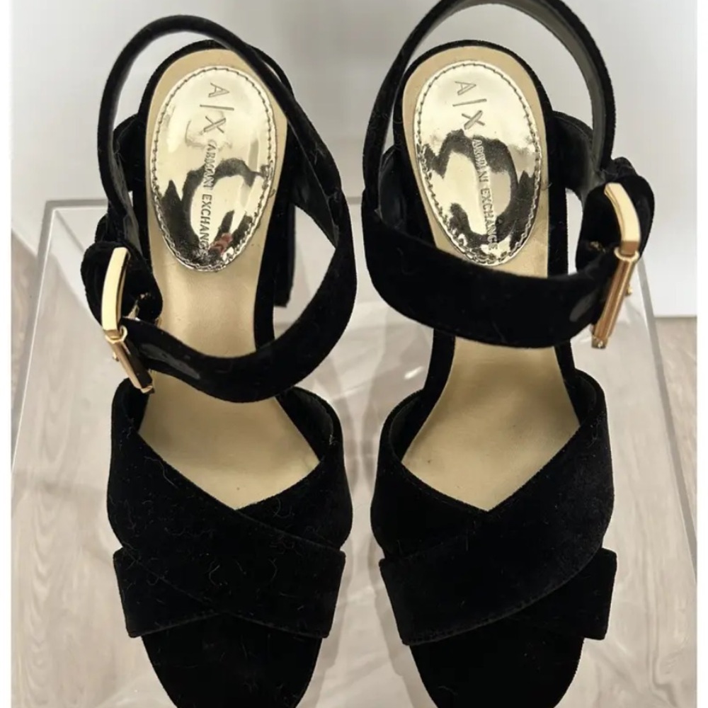 Armani Exchange Women's Black Sandals